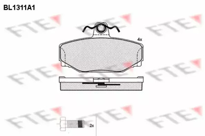 Комплект тормозных колодок FTE BL1311A1