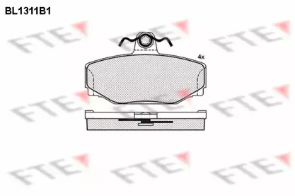 Комплект тормозных колодок FTE BL1311B1