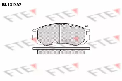 Комплект тормозных колодок FTE BL1312A2