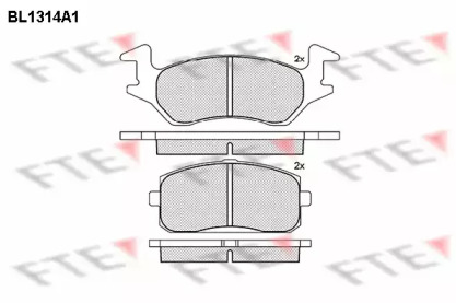 Комплект тормозных колодок FTE BL1314A1