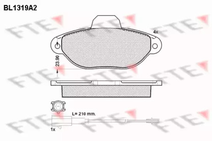 Комплект тормозных колодок FTE BL1319A2