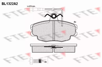 Комплект тормозных колодок FTE BL1322A2