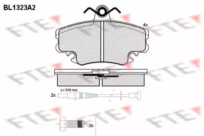 Комплект тормозных колодок FTE BL1323A2