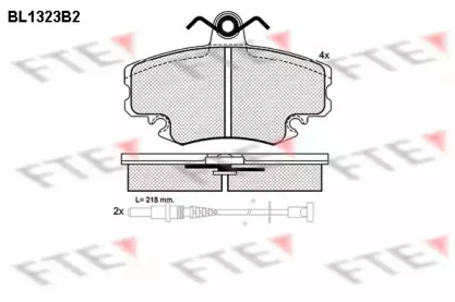 Комплект тормозных колодок FTE BL1323B2