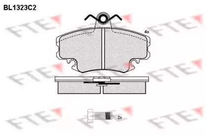 Комплект тормозных колодок FTE BL1323C2