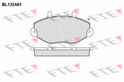 Комплект тормозных колодок FTE BL1324A1