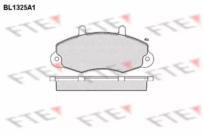 Комплект тормозных колодок FTE BL1325A1