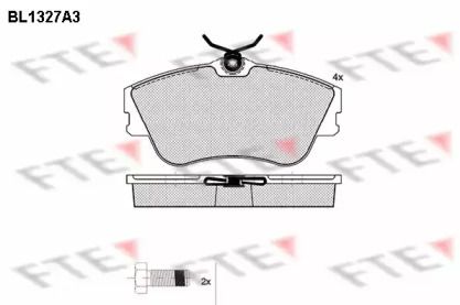 Комплект тормозных колодок FTE BL1327A3