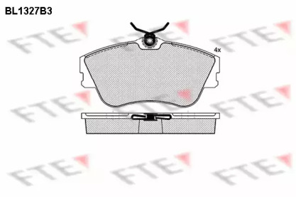 Комплект тормозных колодок FTE BL1327B3