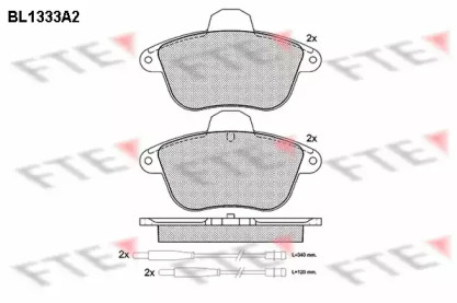 Комплект тормозных колодок FTE BL1333A2