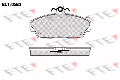 Комплект тормозных колодок FTE BL1335B3