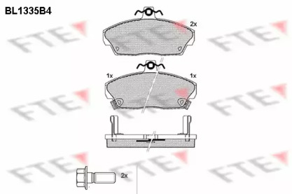 Комплект тормозных колодок FTE BL1335B4