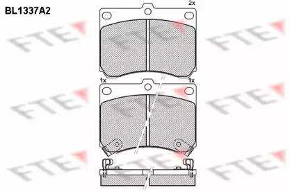 Комплект тормозных колодок FTE BL1337A2