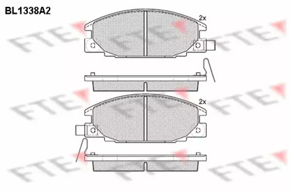 Комплект тормозных колодок FTE BL1338A2