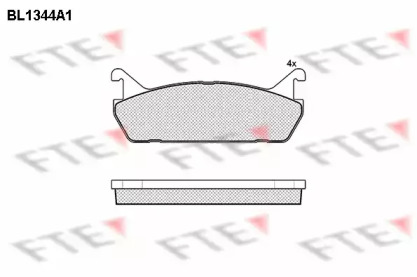 Комплект тормозных колодок FTE BL1344A1