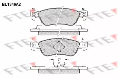 Комплект тормозных колодок FTE BL1346A2