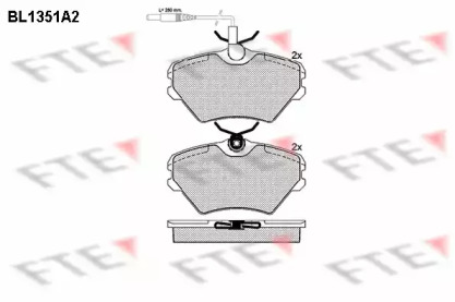 Комплект тормозных колодок FTE BL1351A2