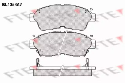 Комплект тормозных колодок FTE BL1353A2