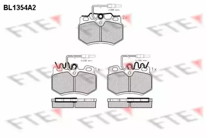 Комплект тормозных колодок FTE BL1354A2