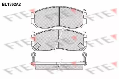 Комплект тормозных колодок FTE BL1362A2