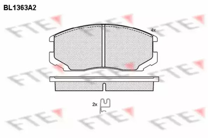 Комплект тормозных колодок FTE BL1363A2