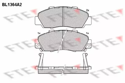 Комплект тормозных колодок FTE BL1364A2