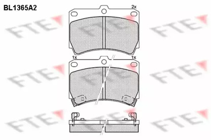 Комплект тормозных колодок FTE BL1365A2