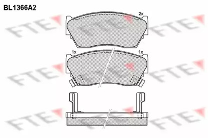 Комплект тормозных колодок FTE BL1366A2
