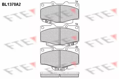 Комплект тормозных колодок FTE BL1370A2