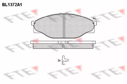 Комплект тормозных колодок FTE BL1372A1