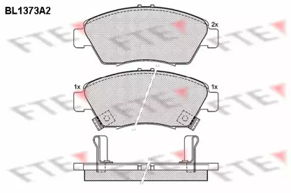 Комплект тормозных колодок FTE BL1373A2