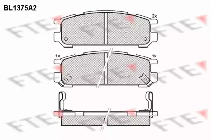 Комплект тормозных колодок FTE BL1375A2