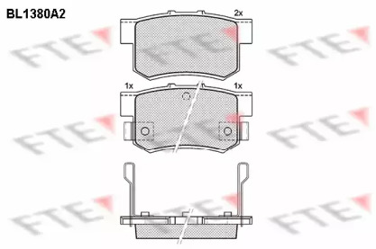 Комплект тормозных колодок FTE BL1380A2