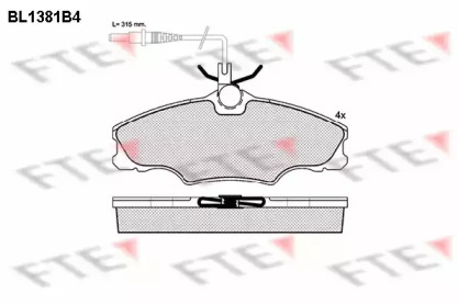 Комплект тормозных колодок FTE BL1381B4