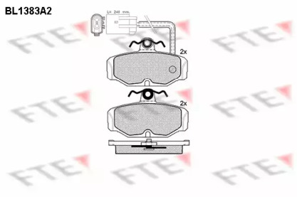 Комплект тормозных колодок FTE BL1383A2