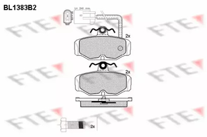 Комплект тормозных колодок FTE BL1383B2