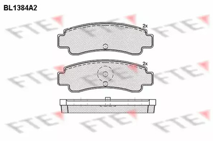 Комплект тормозных колодок FTE BL1384A2