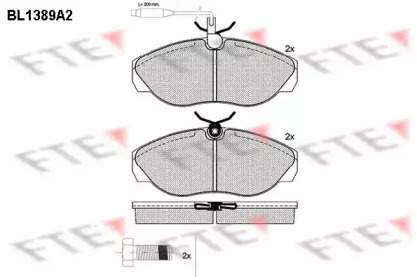 Комплект тормозных колодок FTE BL1389A2