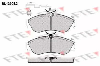 Комплект тормозных колодок FTE BL1390B2