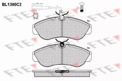 Комплект тормозных колодок FTE BL1390C2