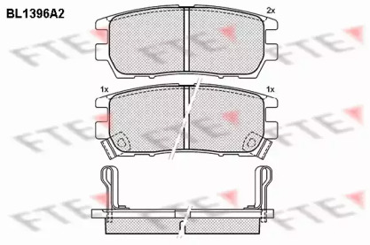 Комплект тормозных колодок FTE BL1396A2