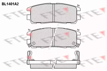 Комплект тормозных колодок FTE BL1401A2