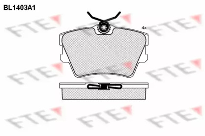 Комплект тормозных колодок FTE BL1403A1