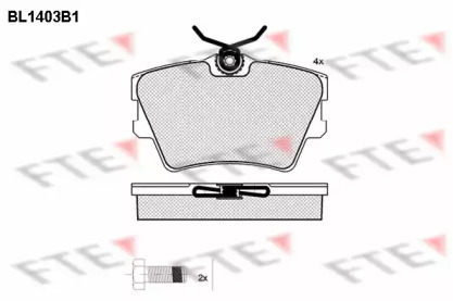 Комплект тормозных колодок FTE BL1403B1