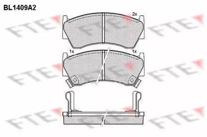 Комплект тормозных колодок FTE BL1409A2