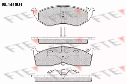 Комплект тормозных колодок FTE BL1410U1