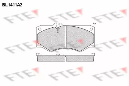 Комплект тормозных колодок FTE BL1411A2