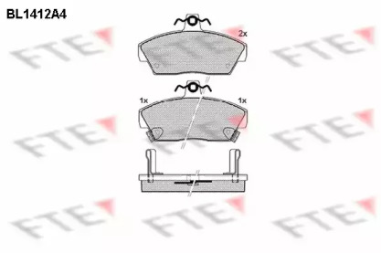 Комплект тормозных колодок FTE BL1412A4