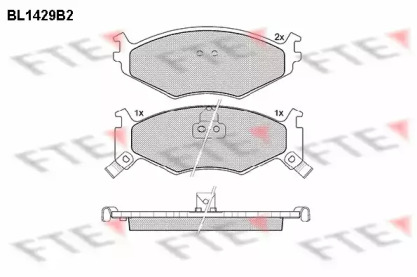 Комплект тормозных колодок FTE BL1429B2