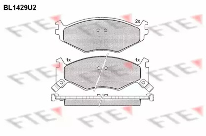 Комплект тормозных колодок FTE BL1429U2